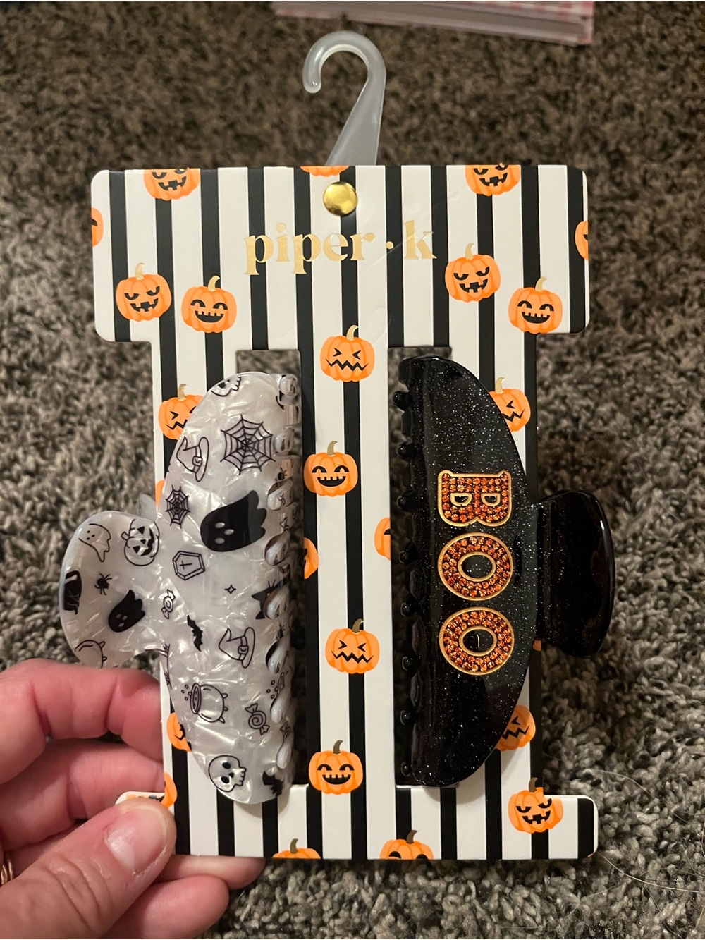 Piper K Halloween hair clips